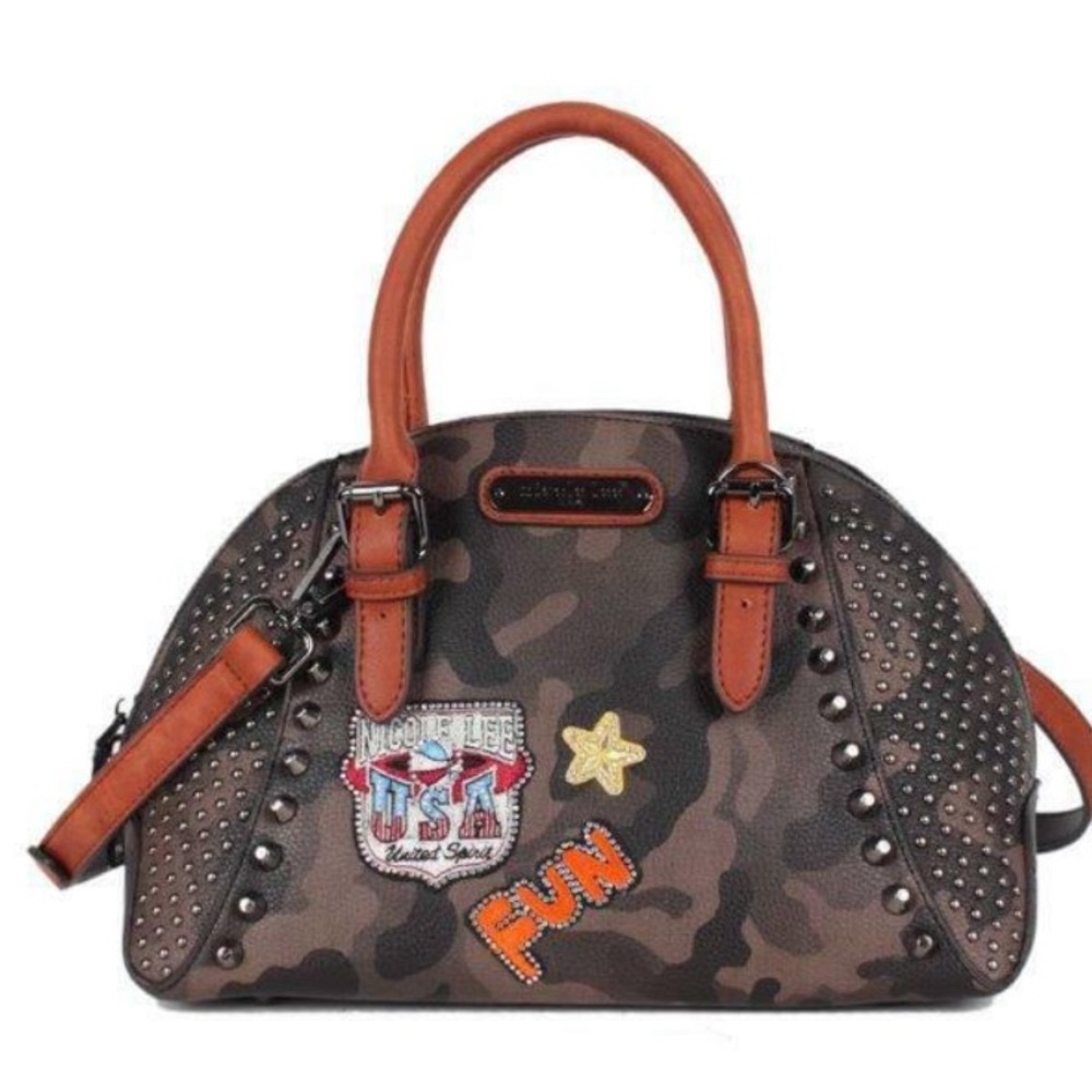 Nicole Lee Laquanna Print Bowler Bag